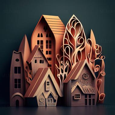 3D model st houses (STL)